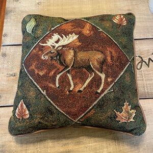 Fall Moose Tapestry Pillow